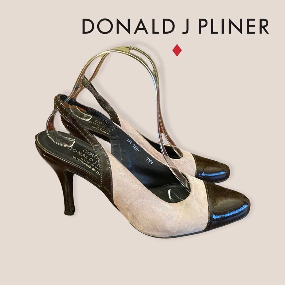 Donald J. Pliner Slingback Suede Heels 8.5